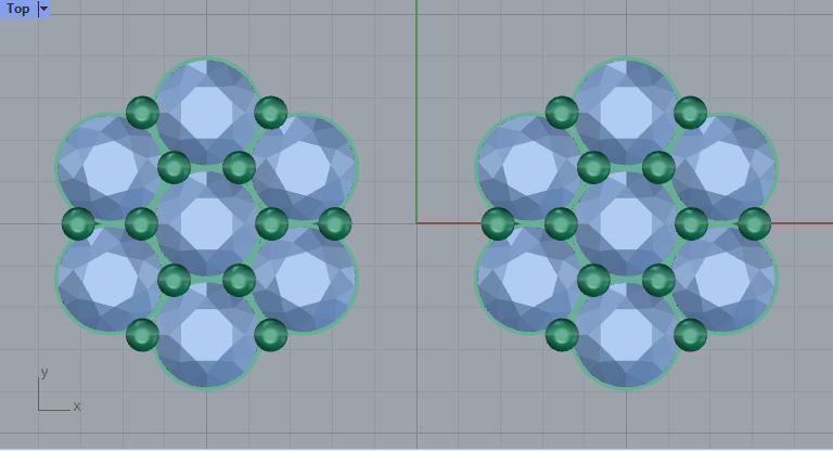 diamonds earrings 3D print model_2