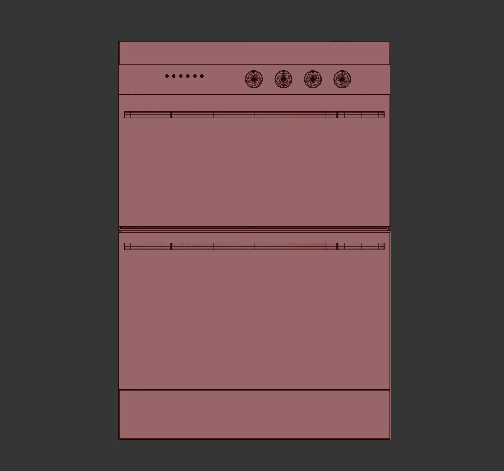 Fisher Paykel double oven OB60B77DEX3 3D model_2