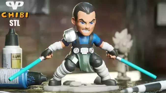 Starkiller Chibi STL for 3D Printing ChibiSTL 3DXM