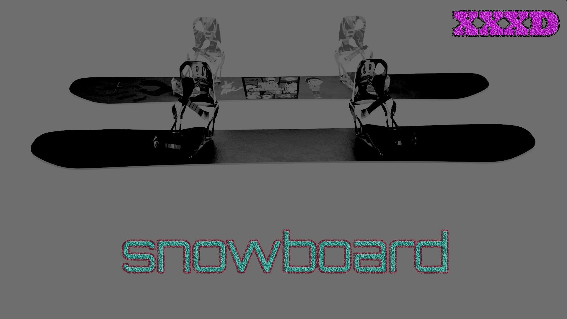 Snowboard two snowboards Free 3D model_4