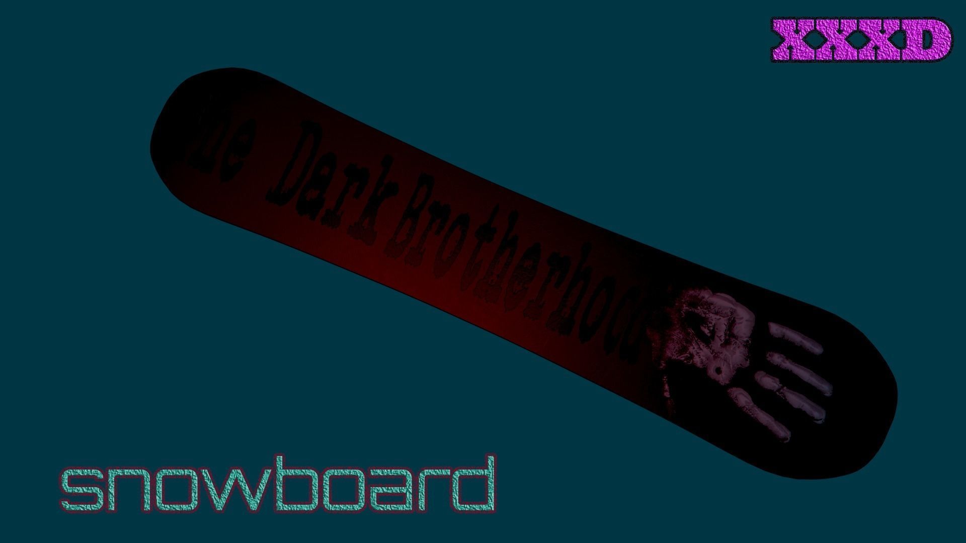 Snowboard two snowboards Free 3D model_2