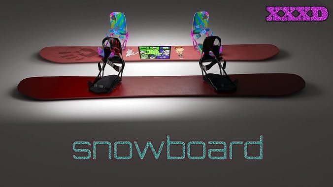 Snowboard two snowboards Free 3D model