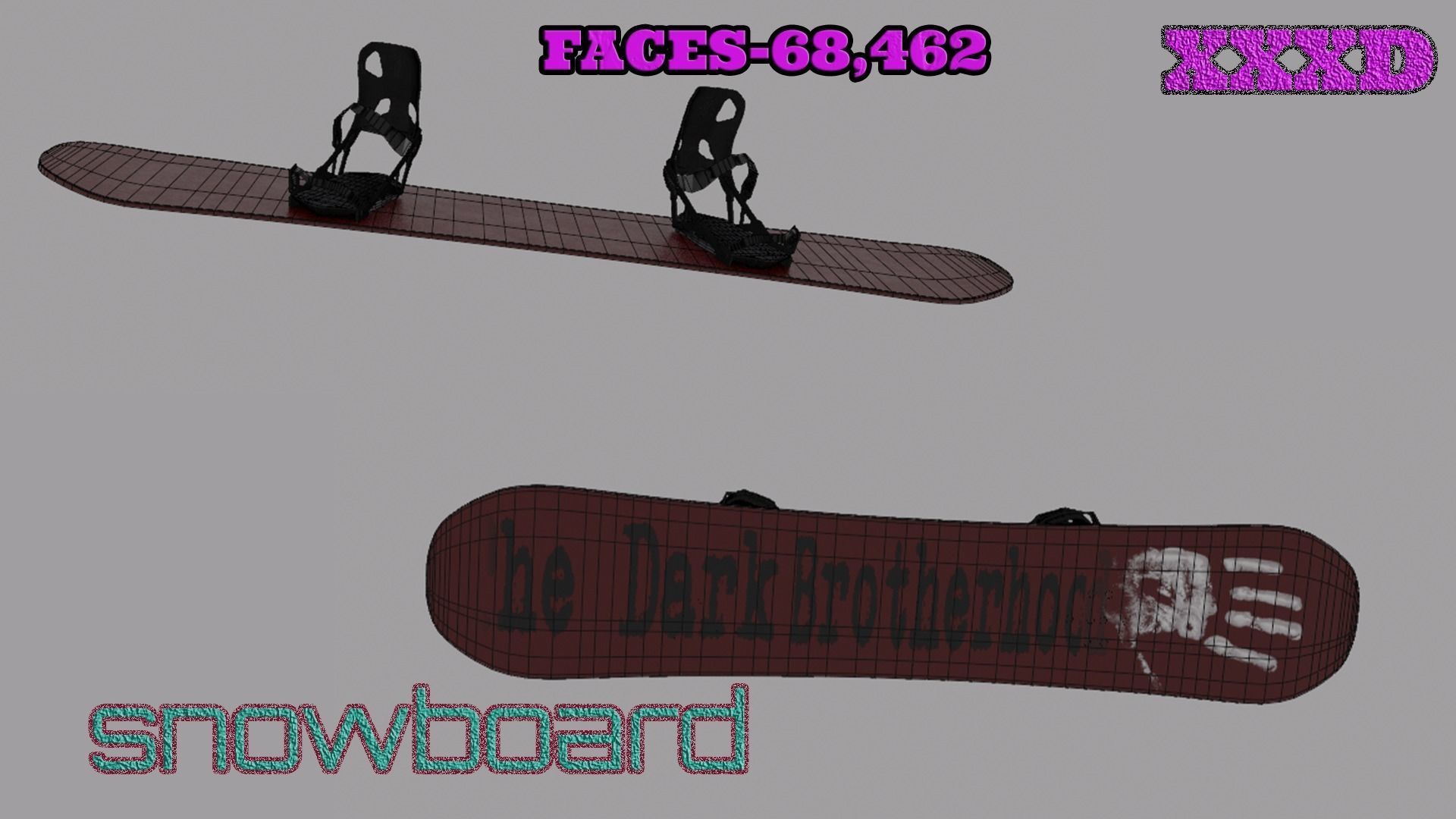 Snowboard two snowboards Free 3D model_7