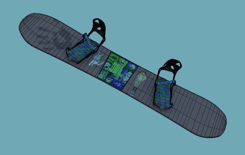 Snowboard two snowboards Free 3D model_8