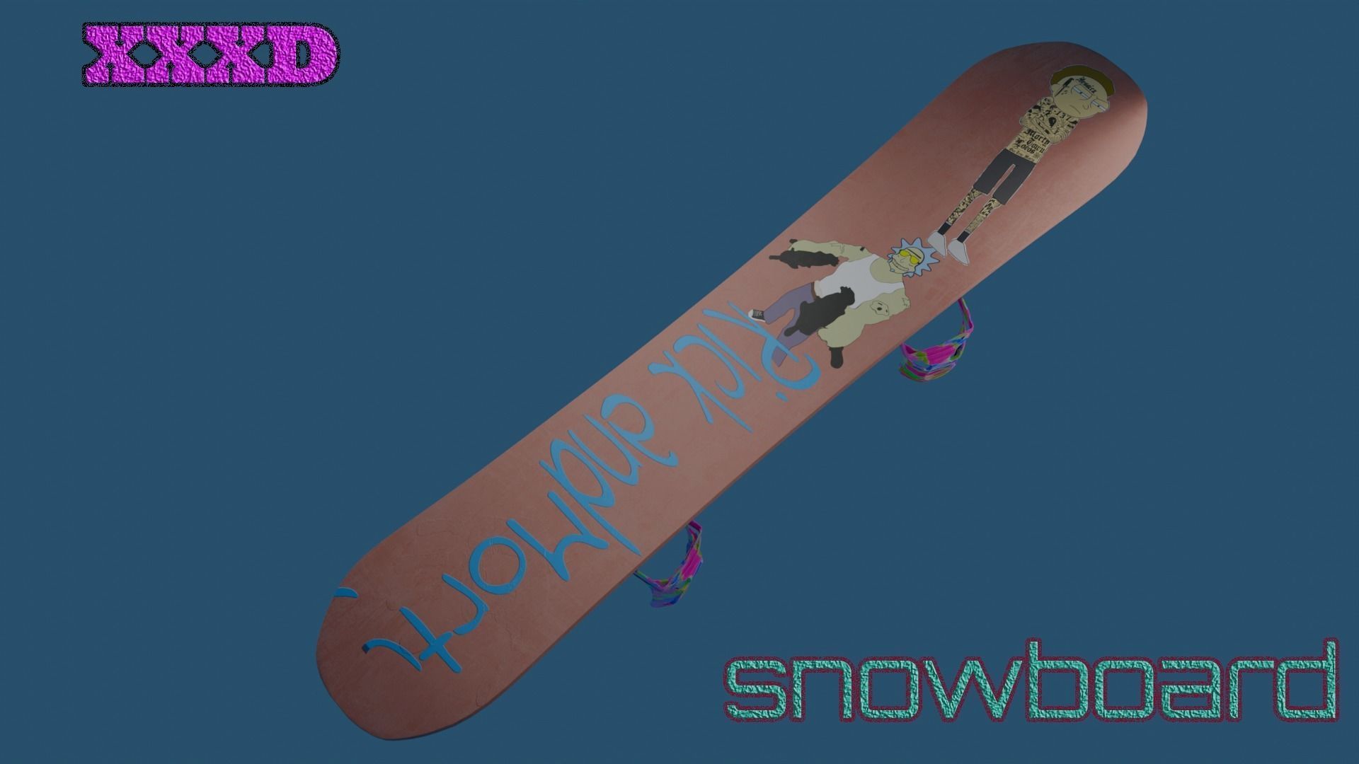 Snowboard two snowboards Free 3D model_5