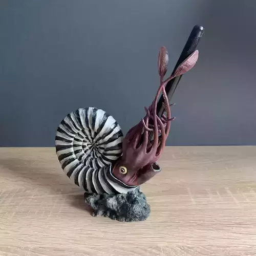 Ammonite pen holder pre supported 3D print model