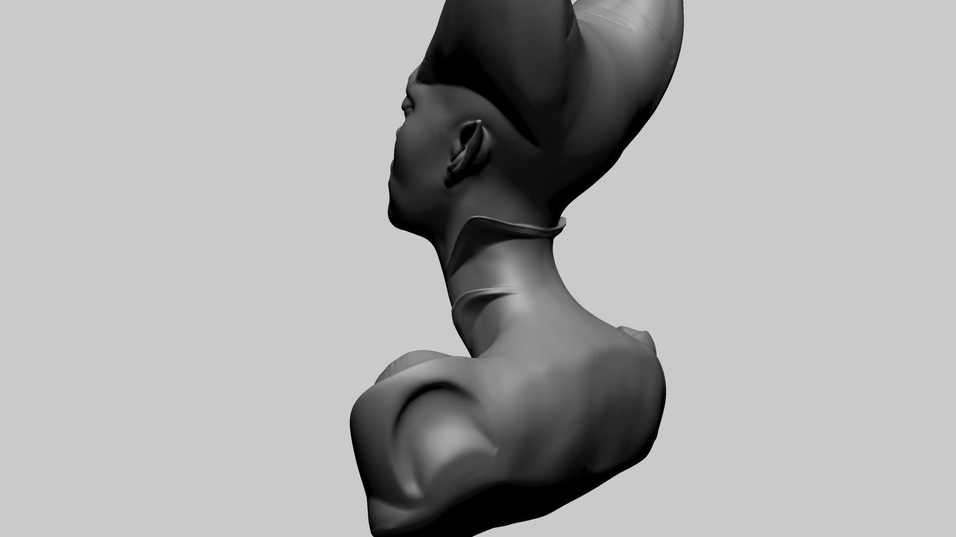 Fantasy Female Head J 3D model_3