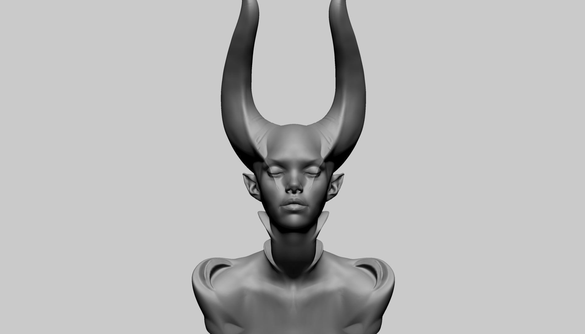 Fantasy Female Head J 3D model_6