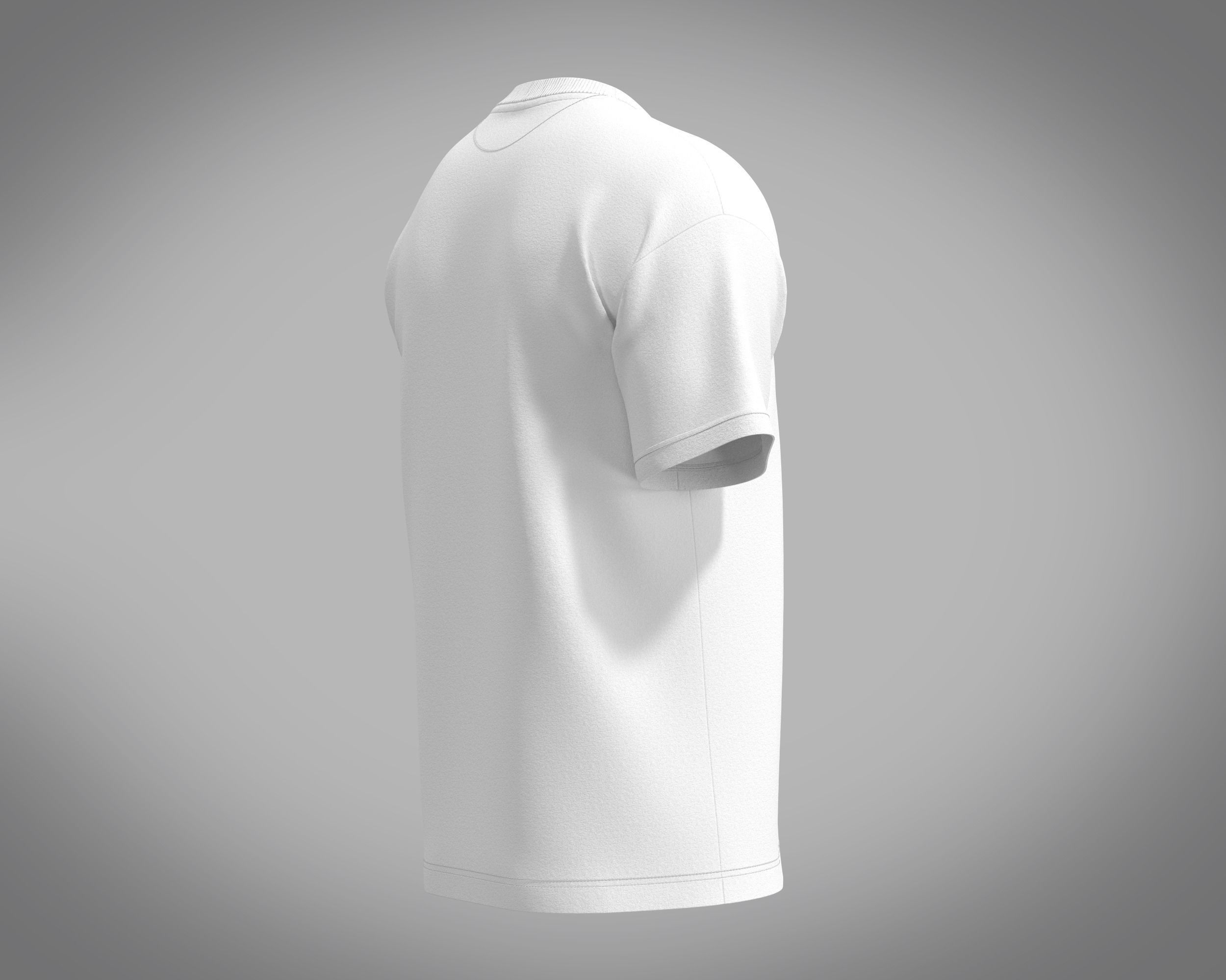 Mens T-Shirt Basic 3D model | CGTrader