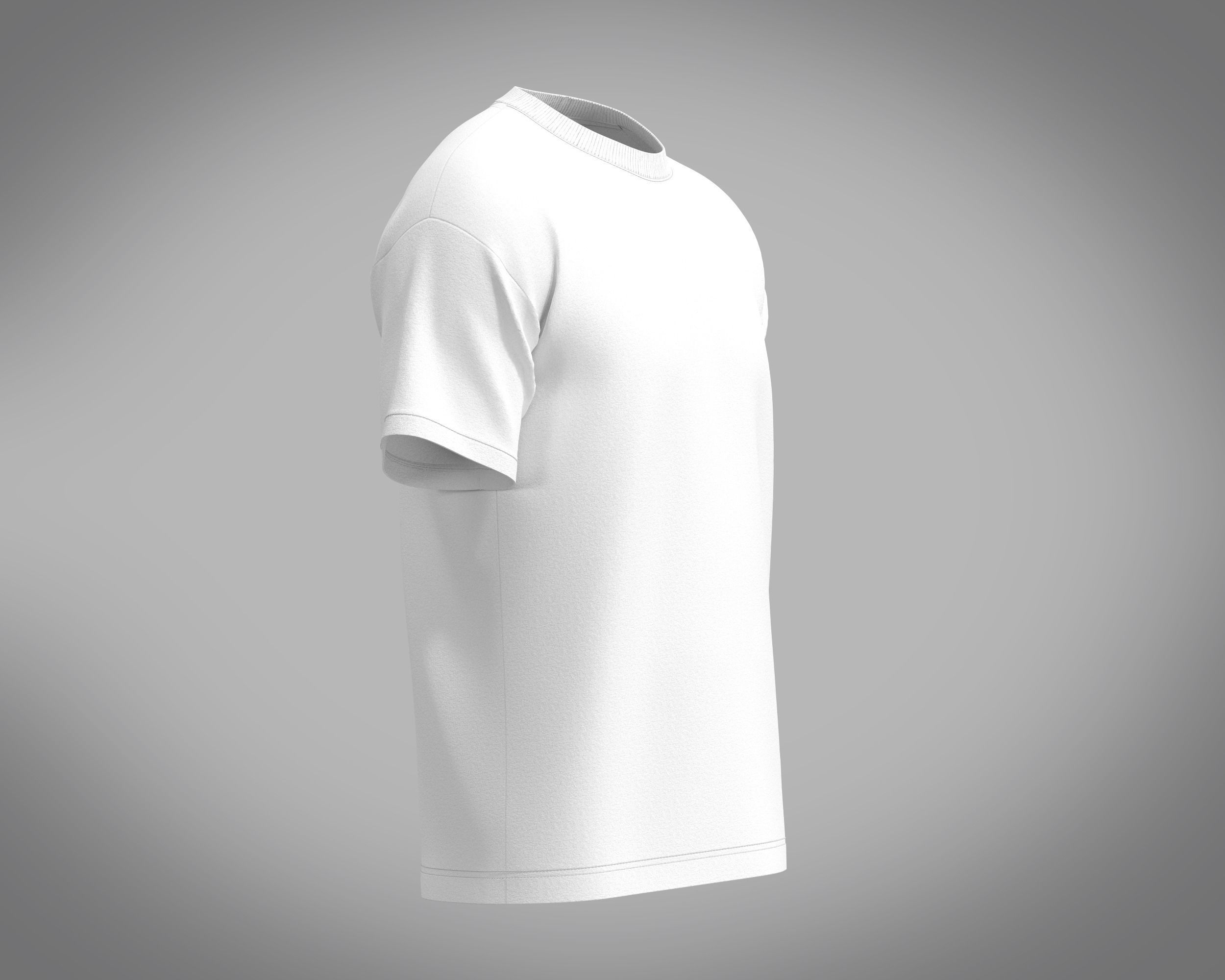 Mens T-Shirt Basic 3D model | CGTrader