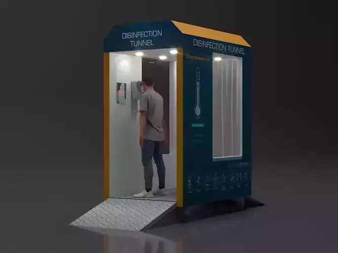 Disinfection  Infectious Disease Control Tunnel 3D Model Safety