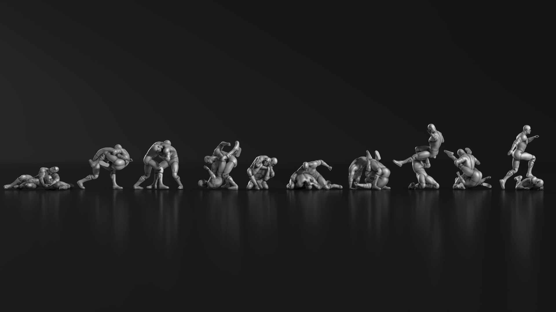 Wrestler 01 3D print model_1