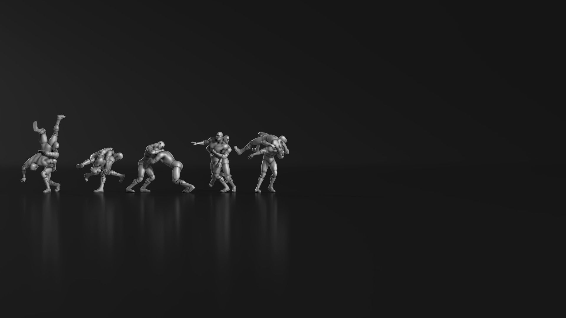 Wrestler 01 3D print model_3