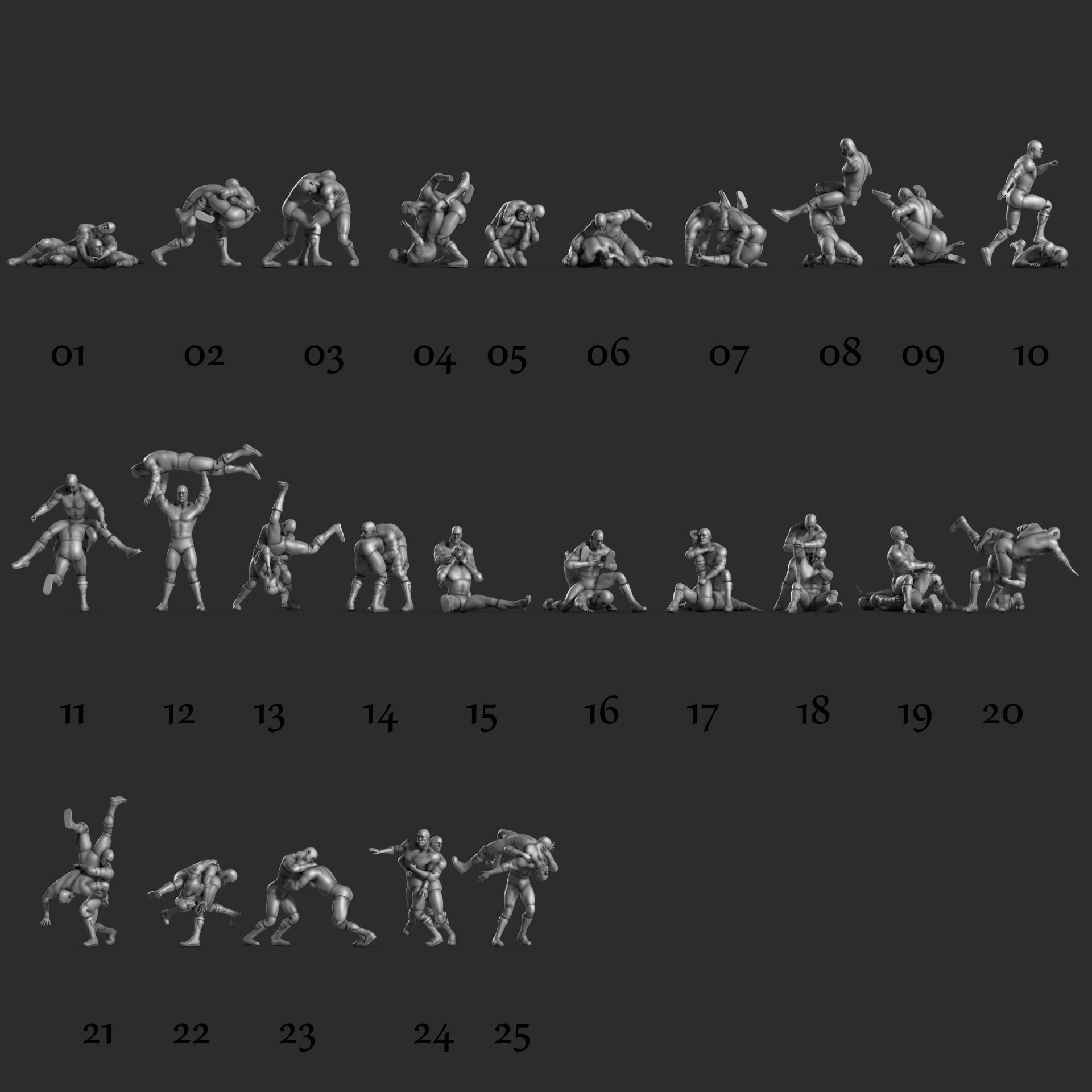 Wrestler 01 3D print model_5