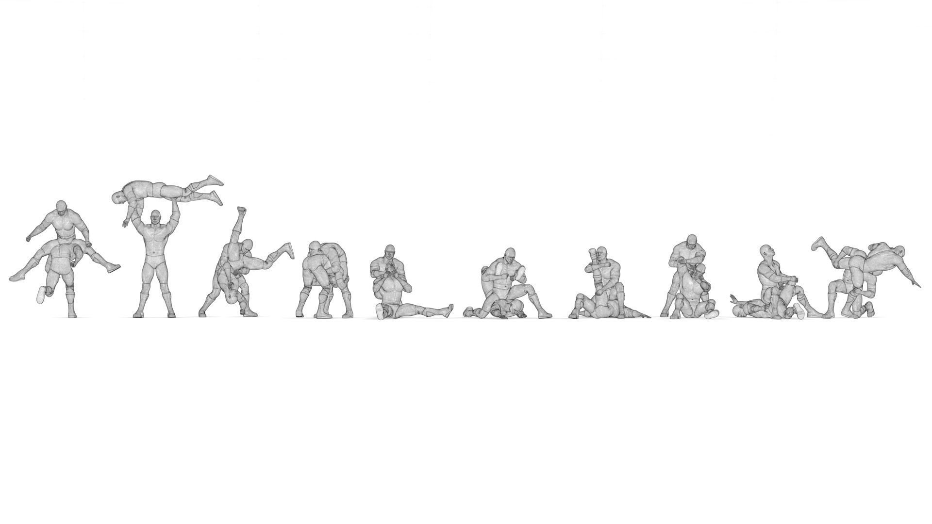 Wrestler 01 3D print model_8