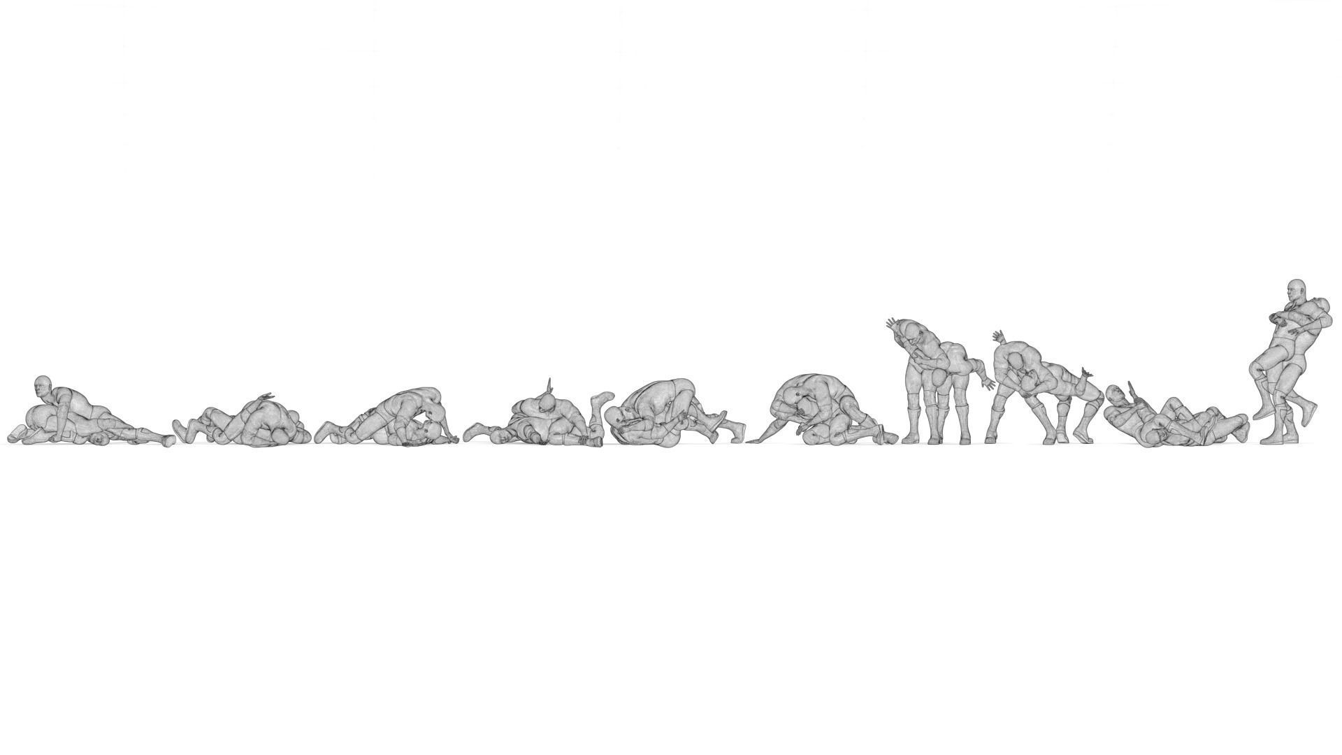 Wrestler 02 3D print model_6