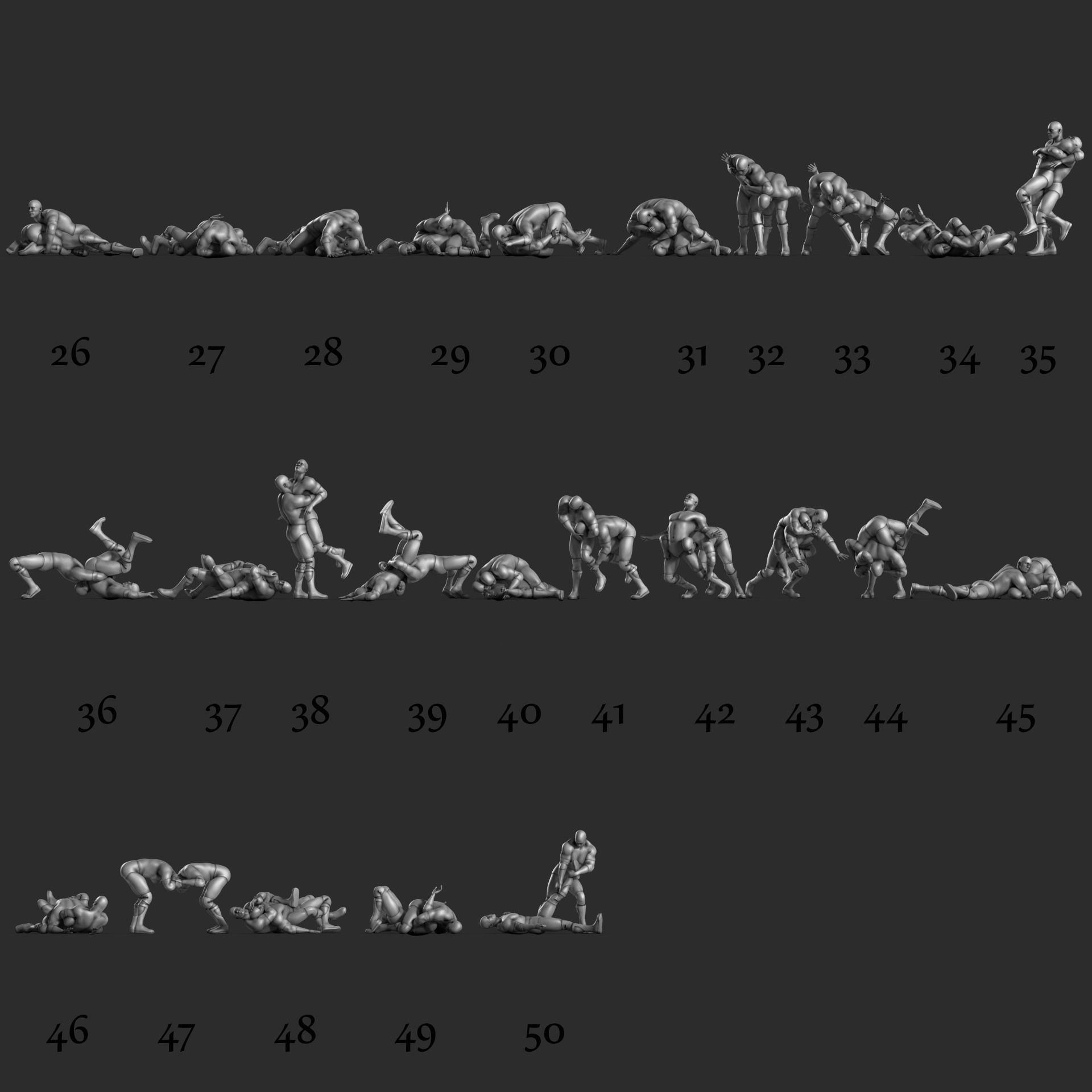 Wrestler 02 3D print model_5