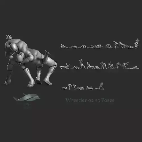 Wrestler 02 3D print model