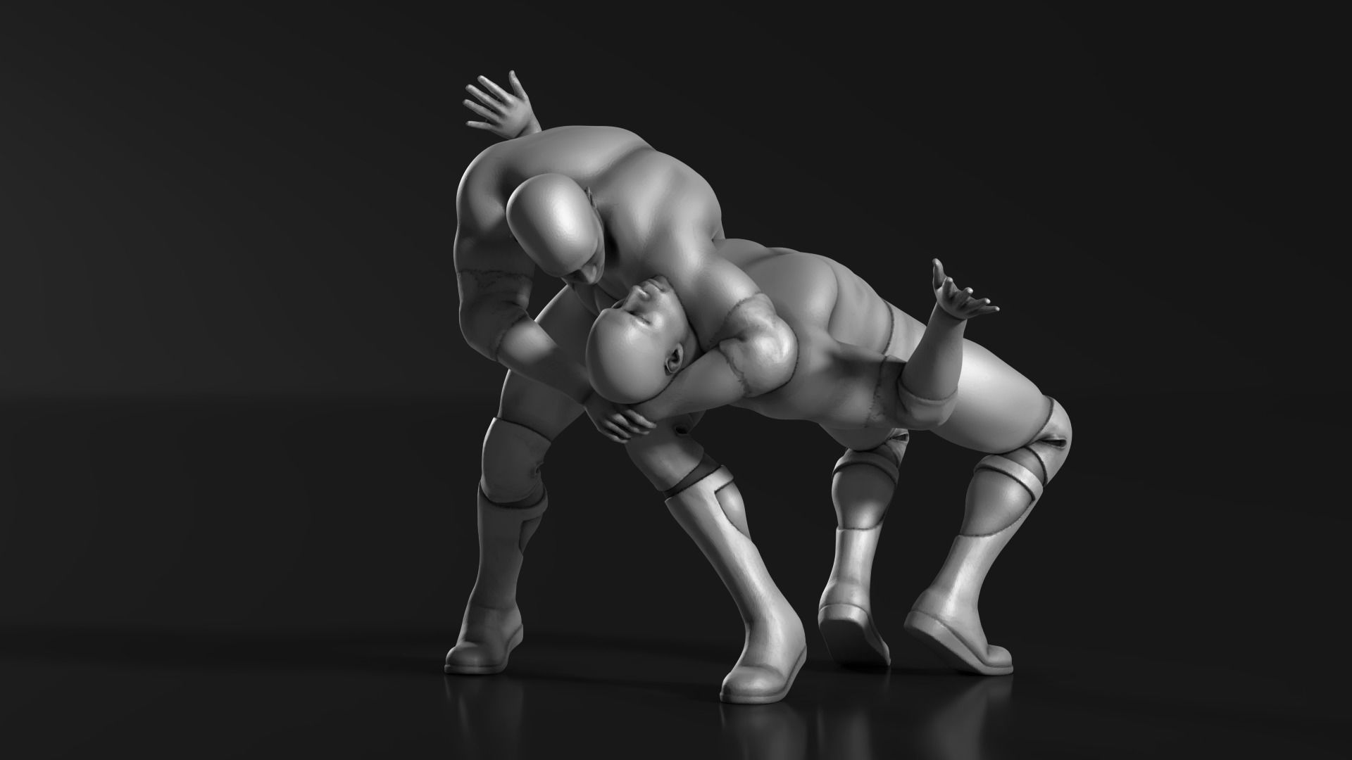 Wrestler 02 3D print model_4
