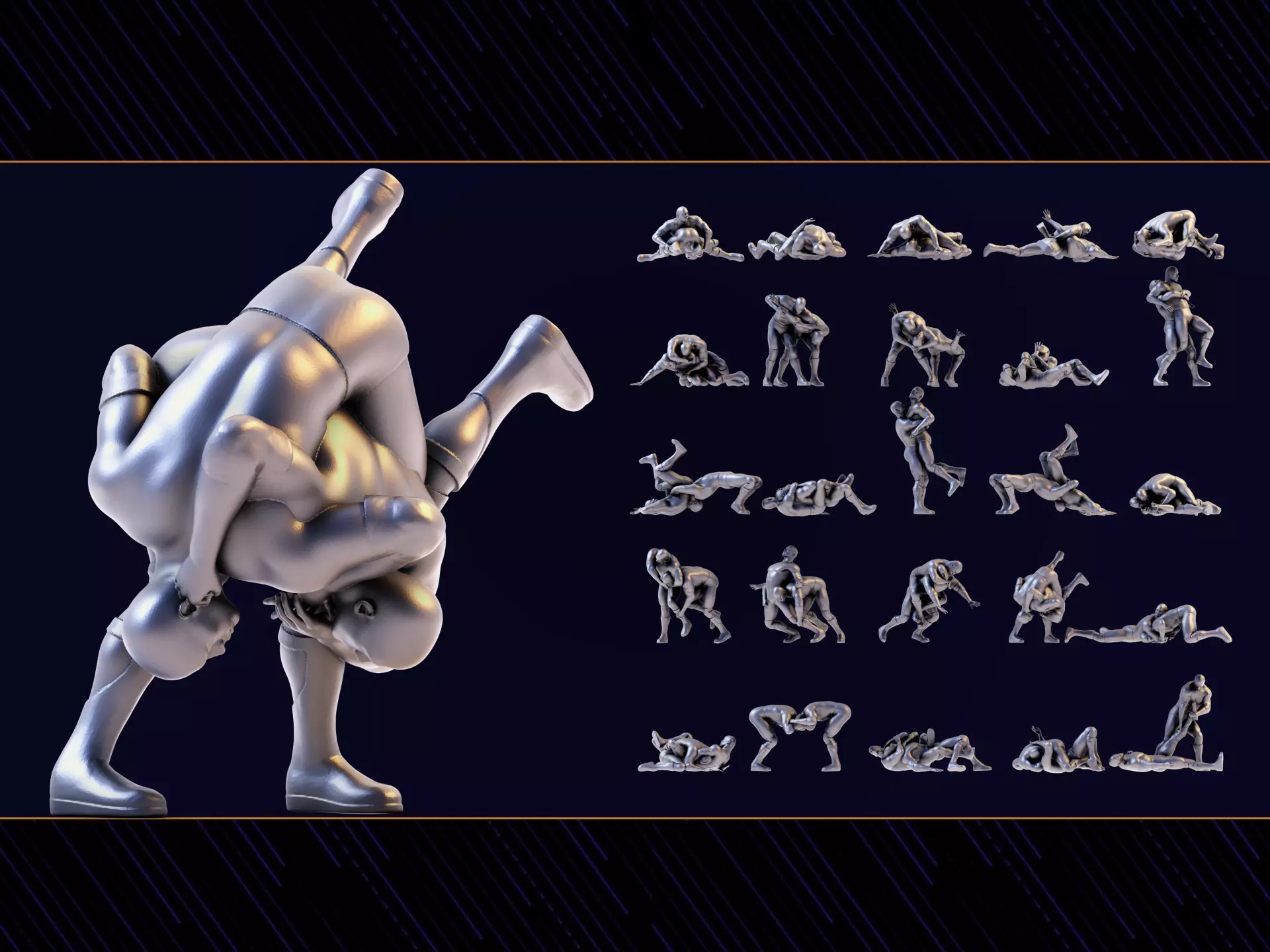 Wrestler 02 3D print model