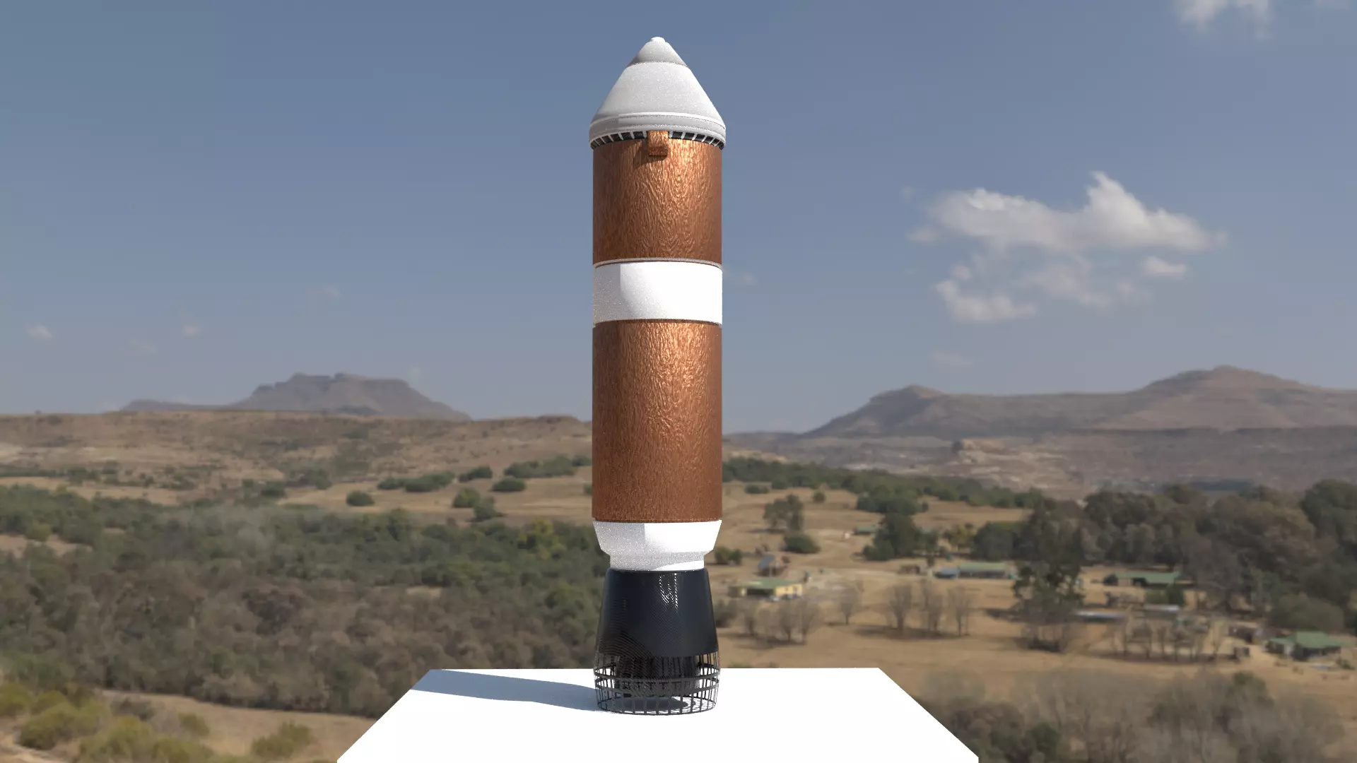 B1-Rocket rocket launcher Free low-poly 3D model