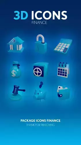 FINANCE ICON 3D model