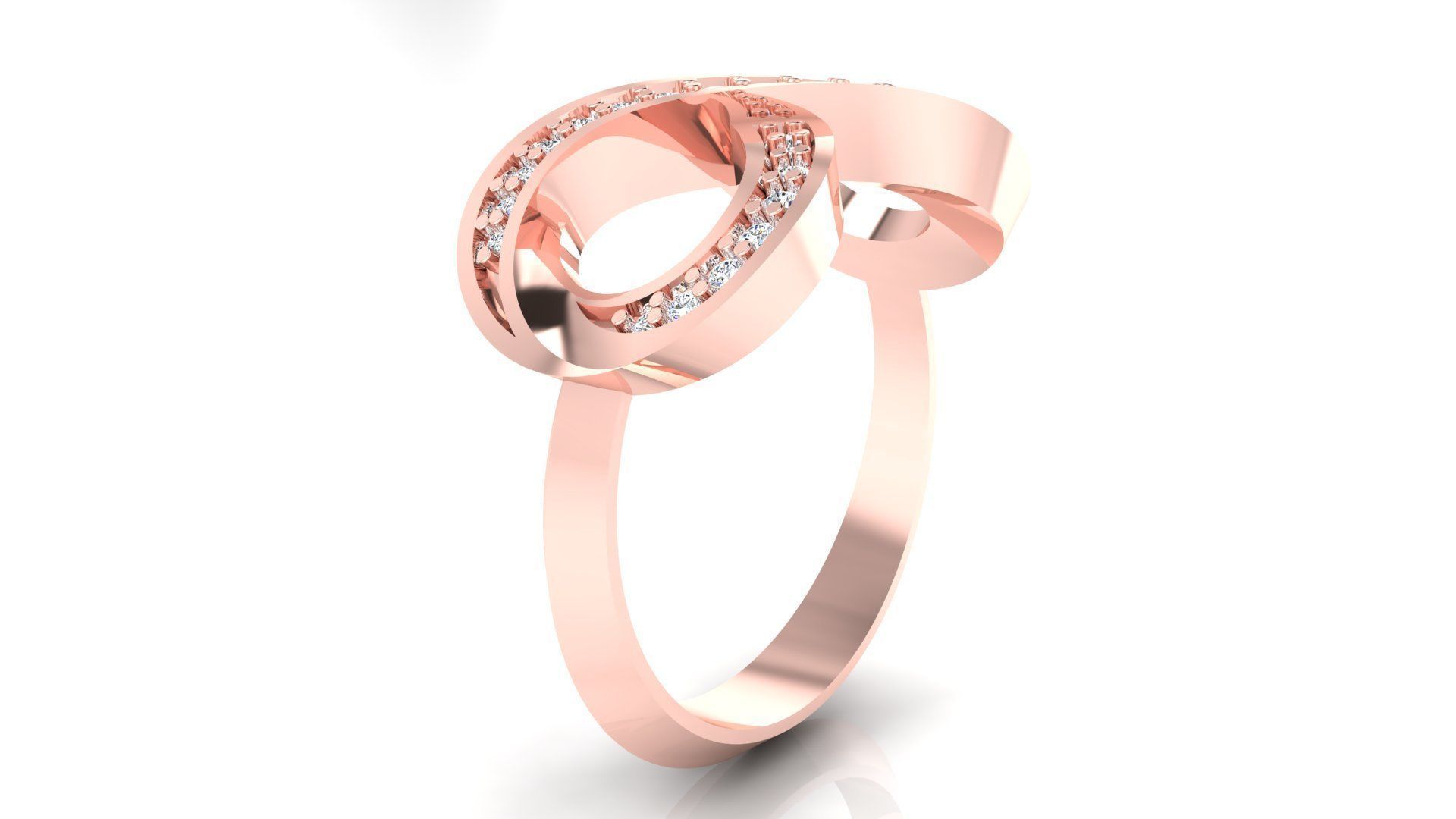 Ring M47 The luxury female ring with gems wedding 3D print model_12