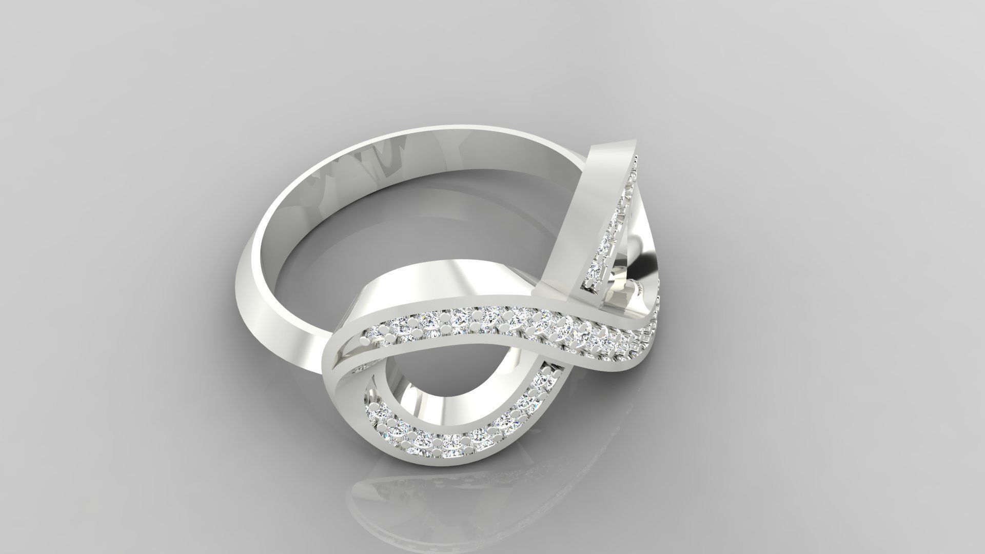 Ring M47 The luxury female ring with gems wedding 3D print model_18