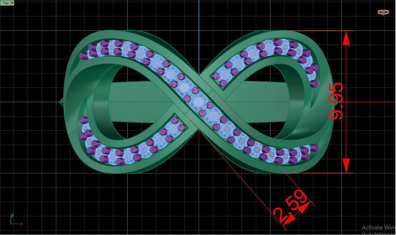 Ring M47 The luxury female ring with gems wedding 3D print model_27