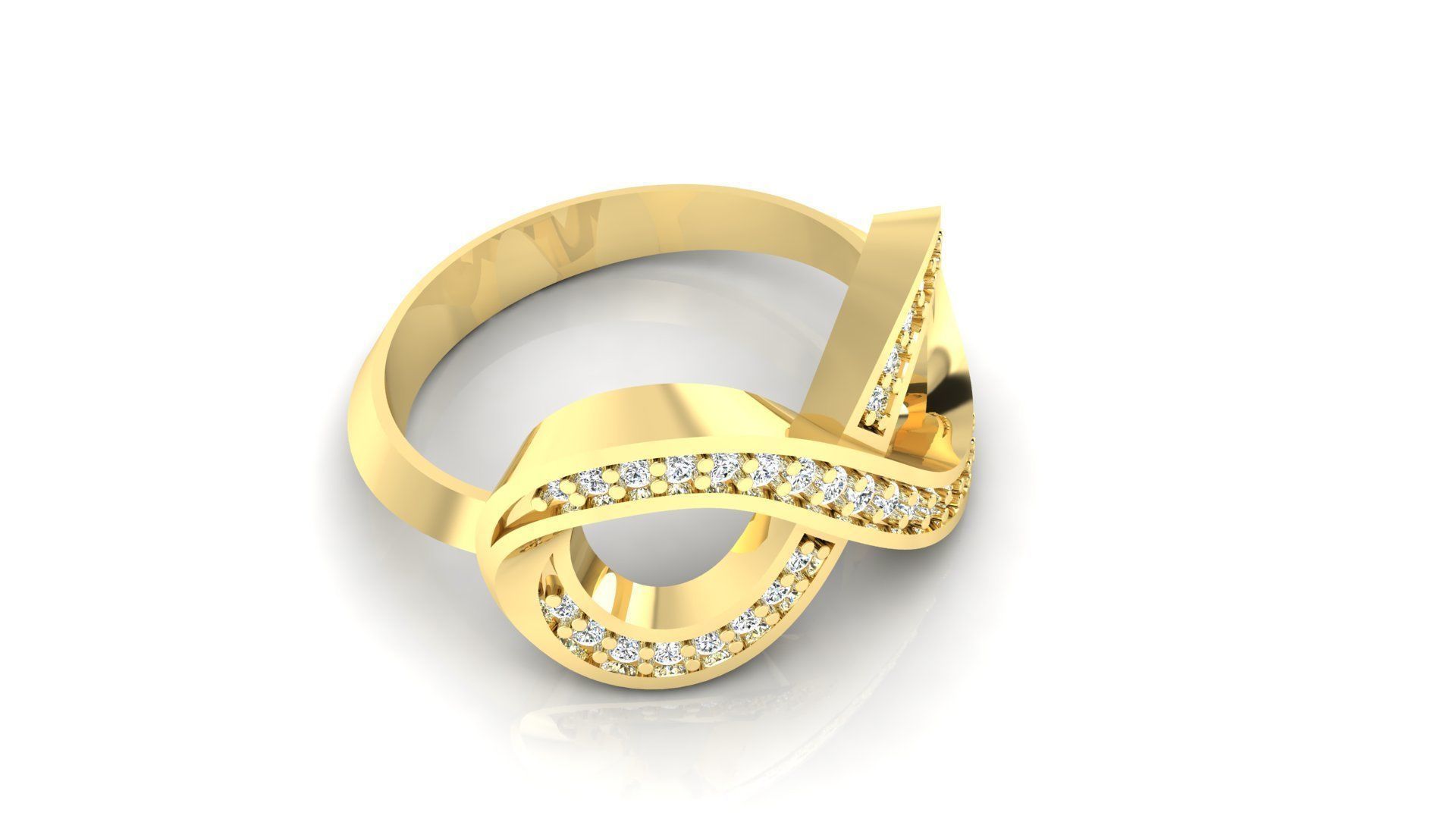 Ring M47 The luxury female ring with gems wedding 3D print model_1
