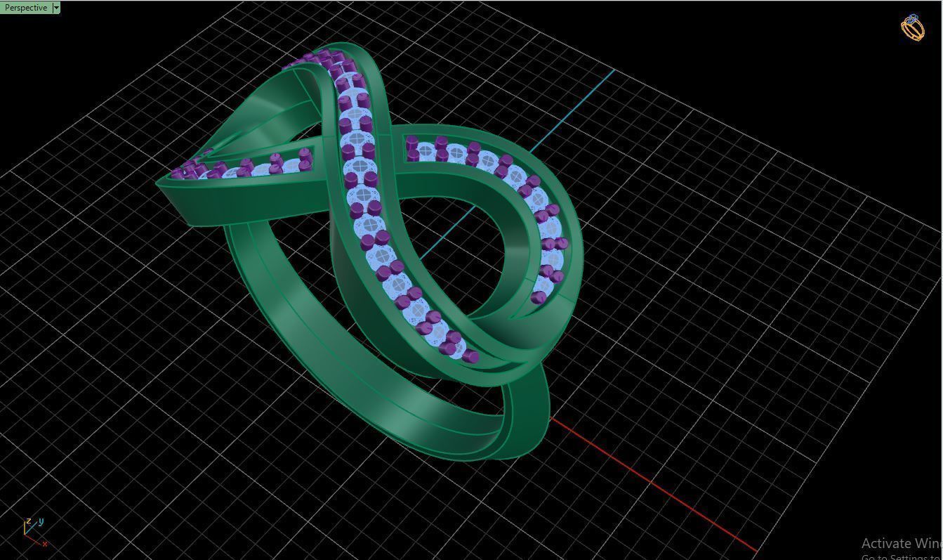 Ring M47 The luxury female ring with gems wedding 3D print model_32