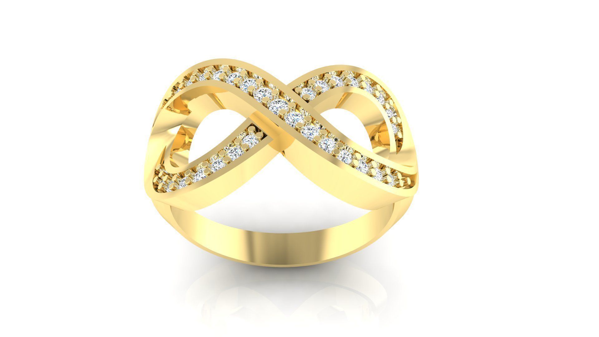 Ring M47 The luxury female ring with gems wedding 3D print model_6