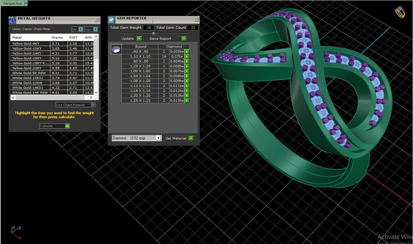 Ring M47 The luxury female ring with gems wedding 3D print model_31