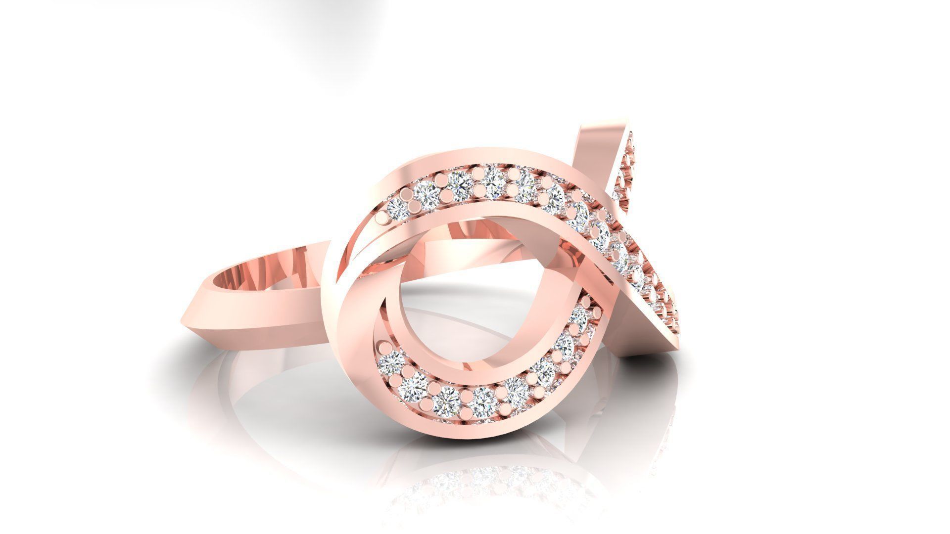 Ring M47 The luxury female ring with gems wedding 3D print model_8