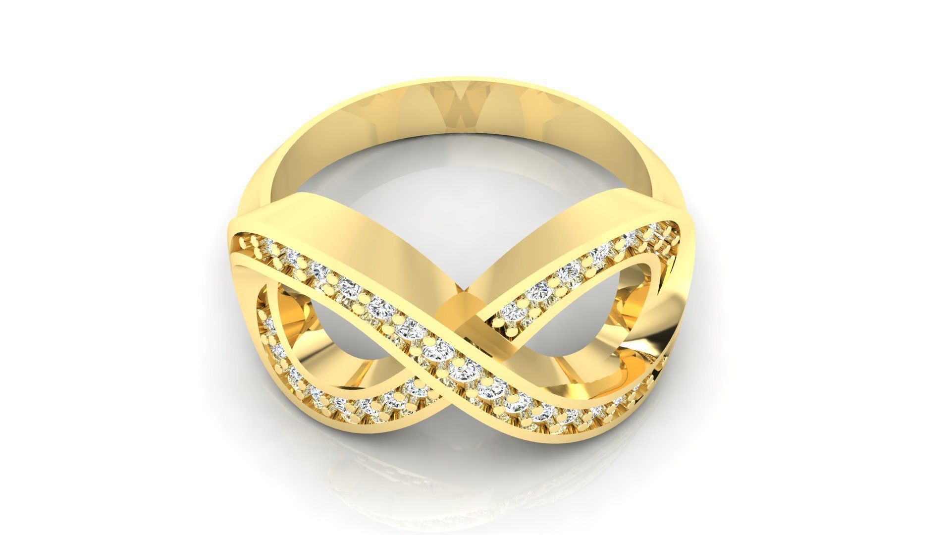 Ring M47 The luxury female ring with gems wedding 3D print model_3