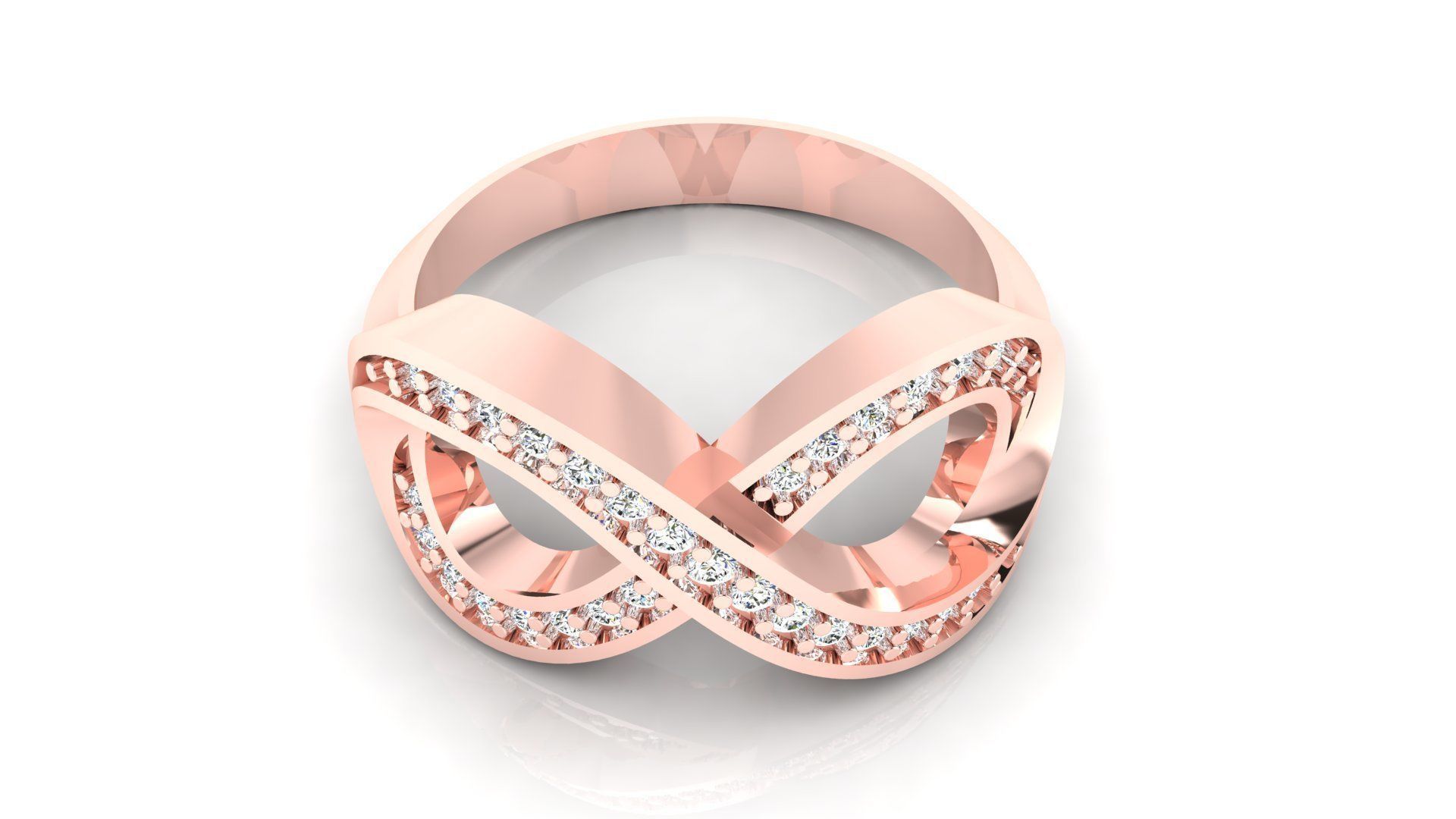 Ring M47 The luxury female ring with gems wedding 3D print model_10