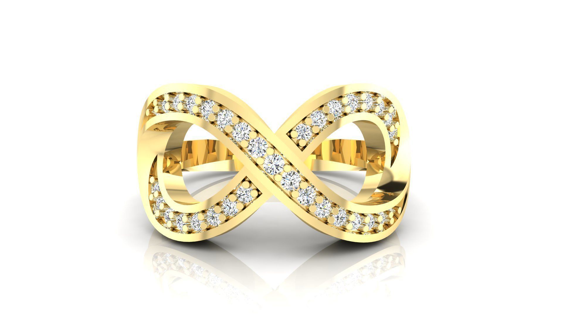 Ring M47 The luxury female ring with gems wedding 3D print model_2