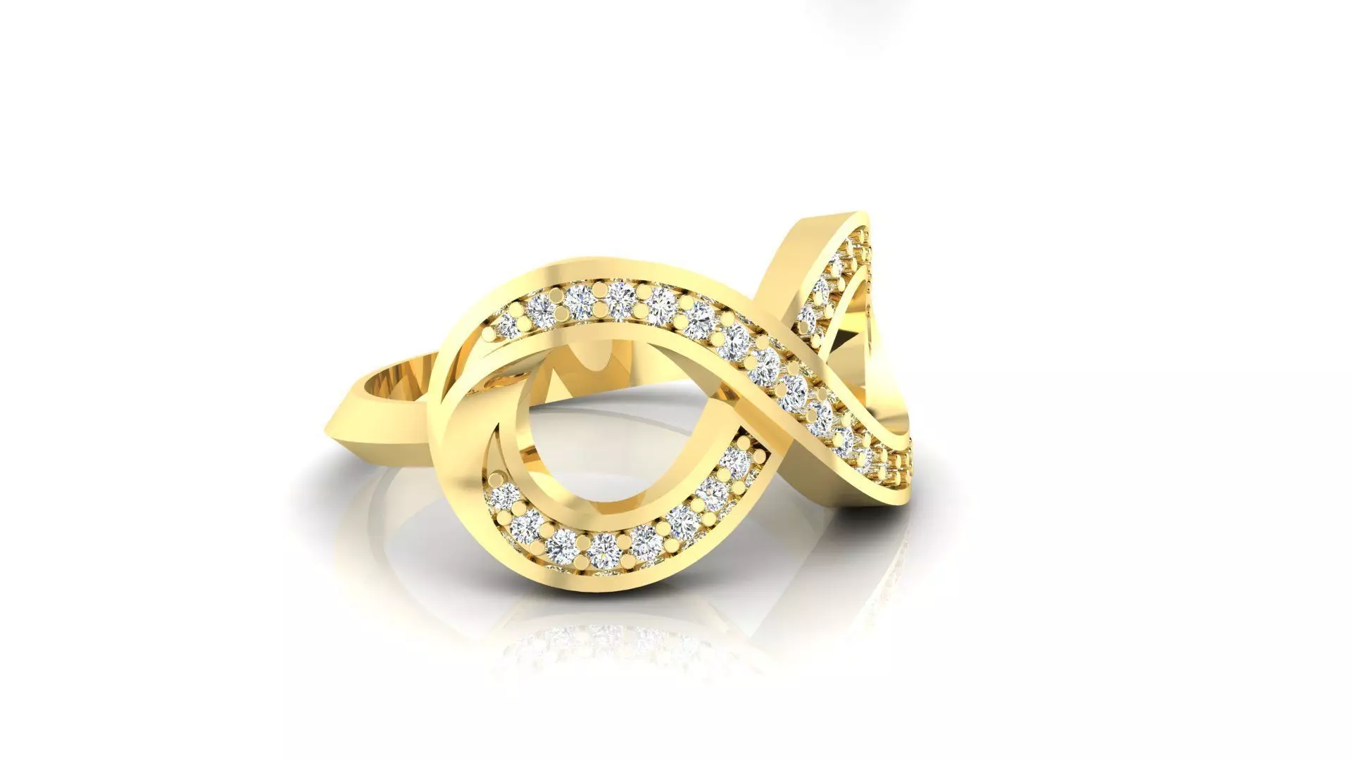 Ring M47 The luxury female ring with gems wedding 3D print model_0