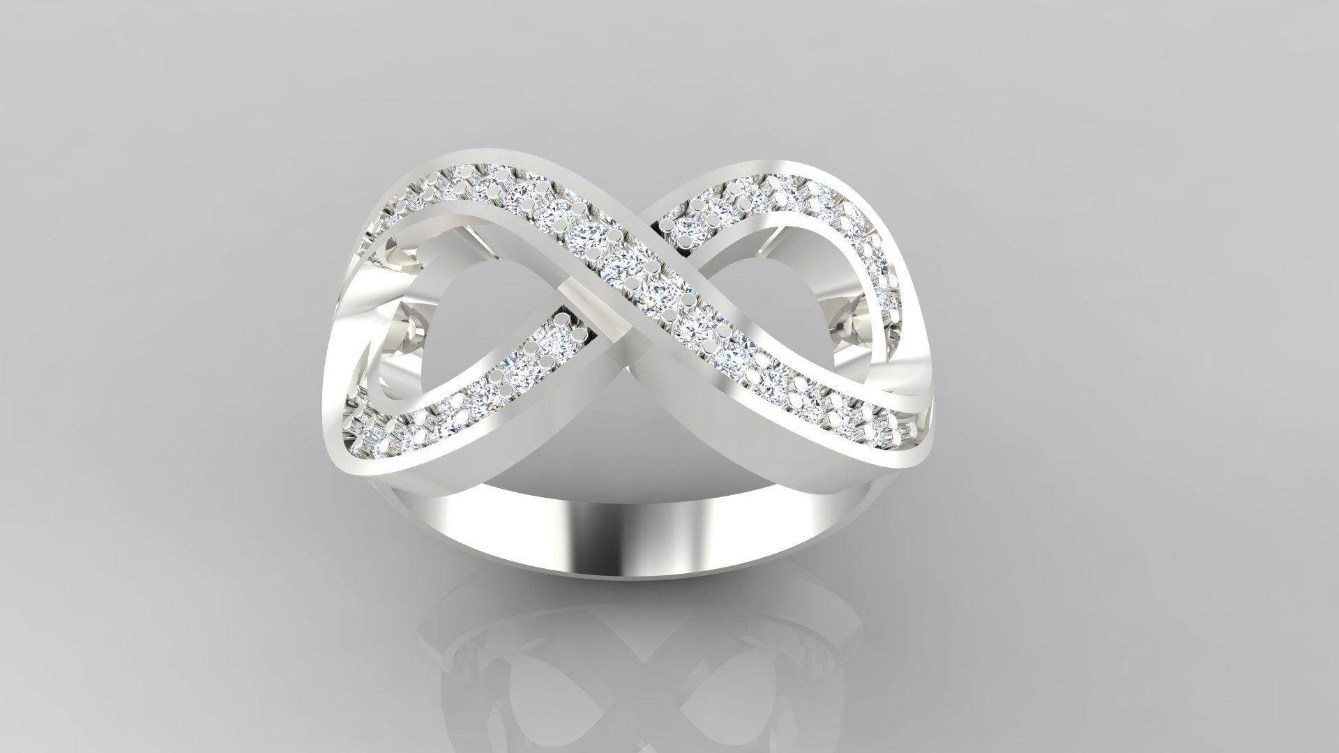 Ring M47 The luxury female ring with gems wedding 3D print model_24