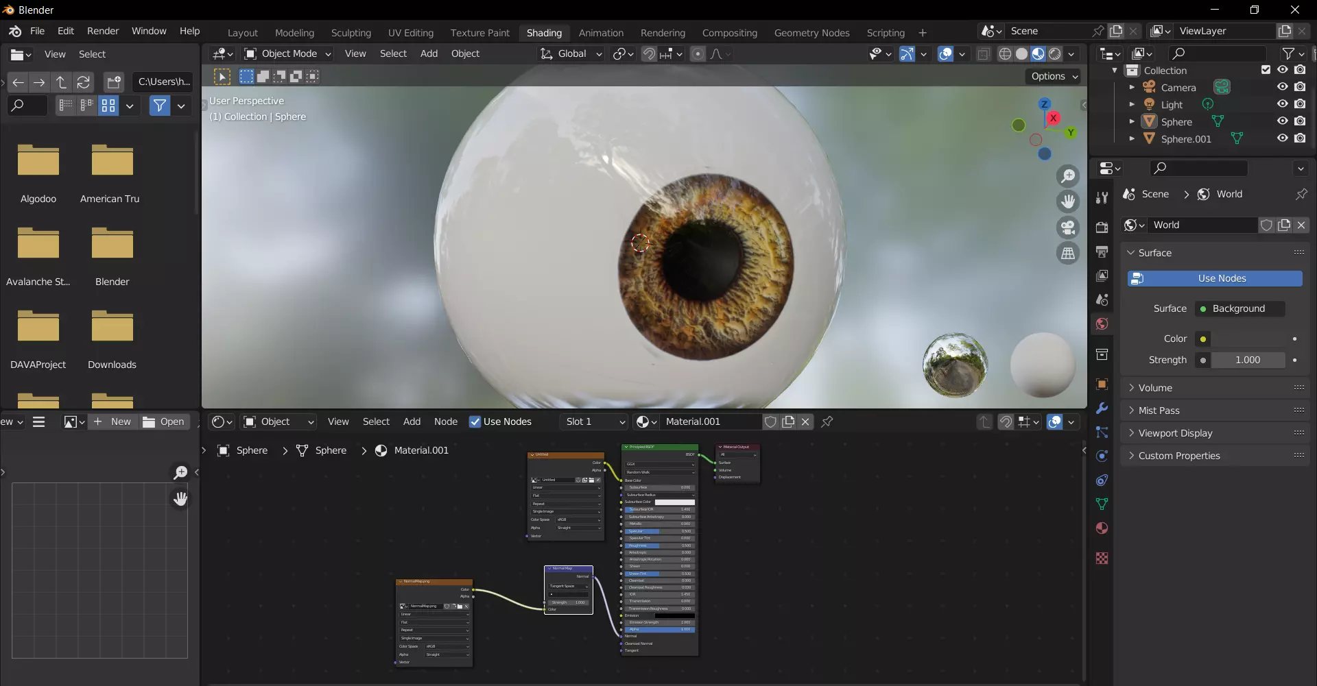 3D Human Eye with Nomral map 3D model