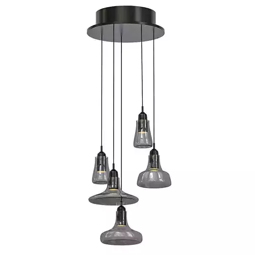 SHADOWS SET five light pendant hanging from metal frame