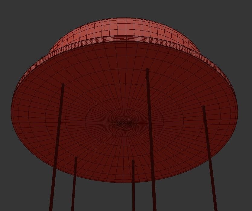 SHADOWS SET five light pendant hanging from metal frame 3D model_3