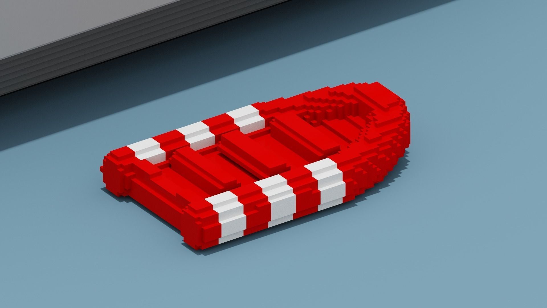 Voxel Boat Collection Low-poly 3D model_5