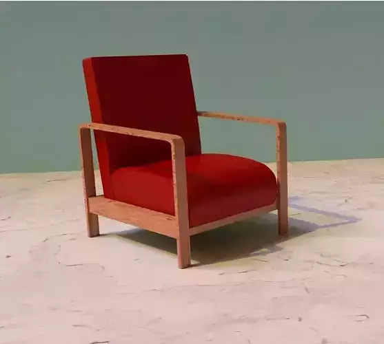 low poly chair