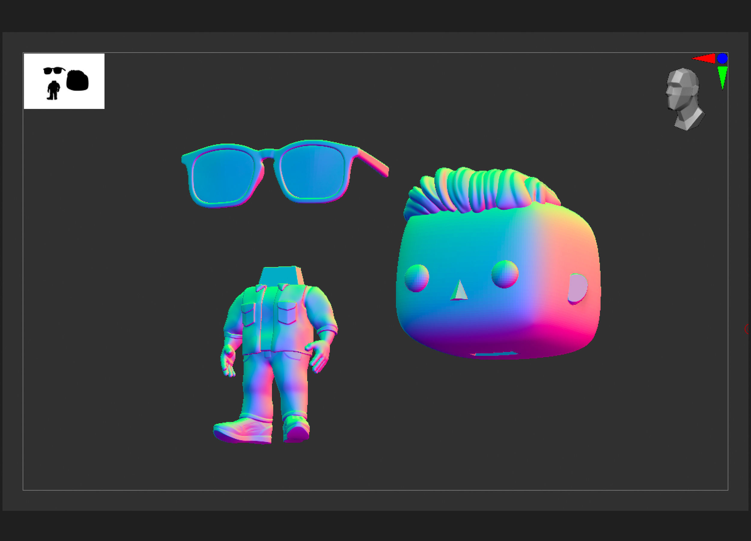 Boy with modern haircut Funko 3D print model_4