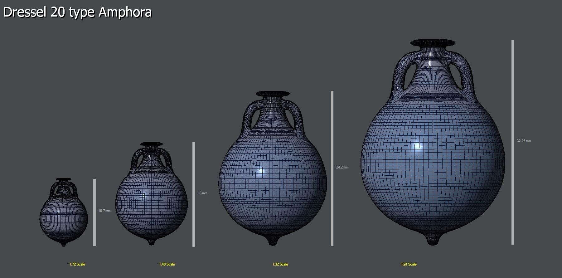 25 Amphoras pack - Personal license 3D print model_29