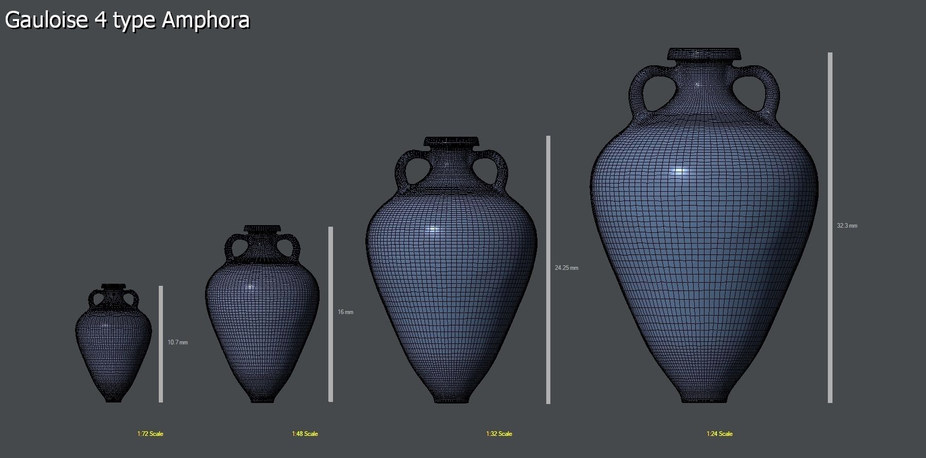 25 Amphoras pack - Personal license 3D print model_53