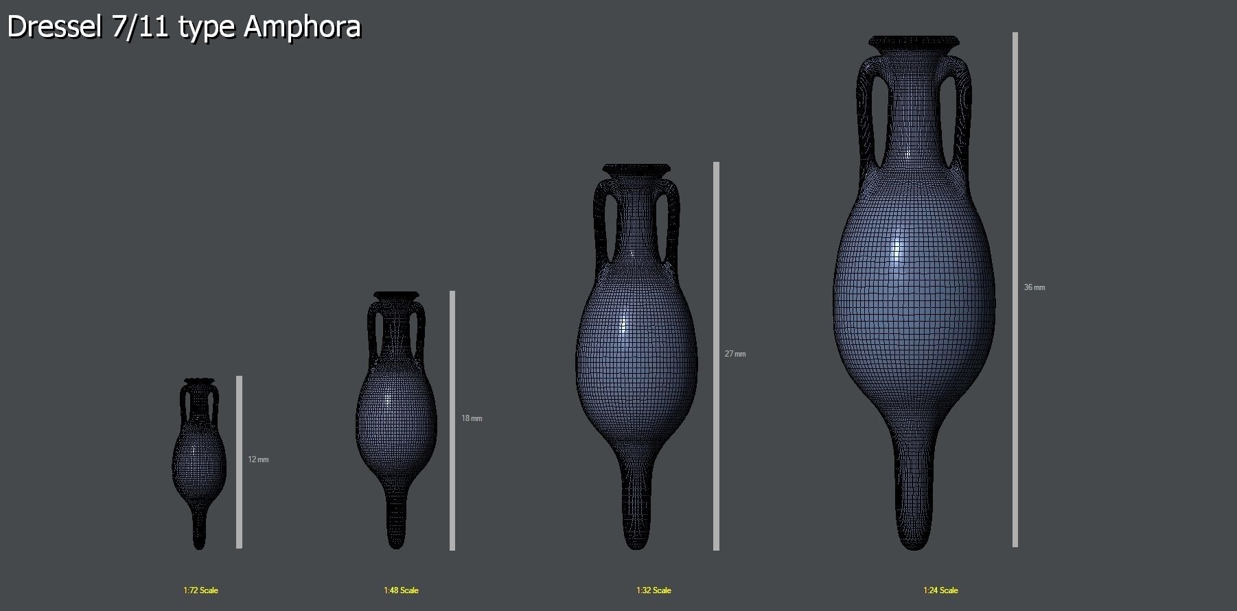 25 Amphoras pack - Personal license 3D print model_47