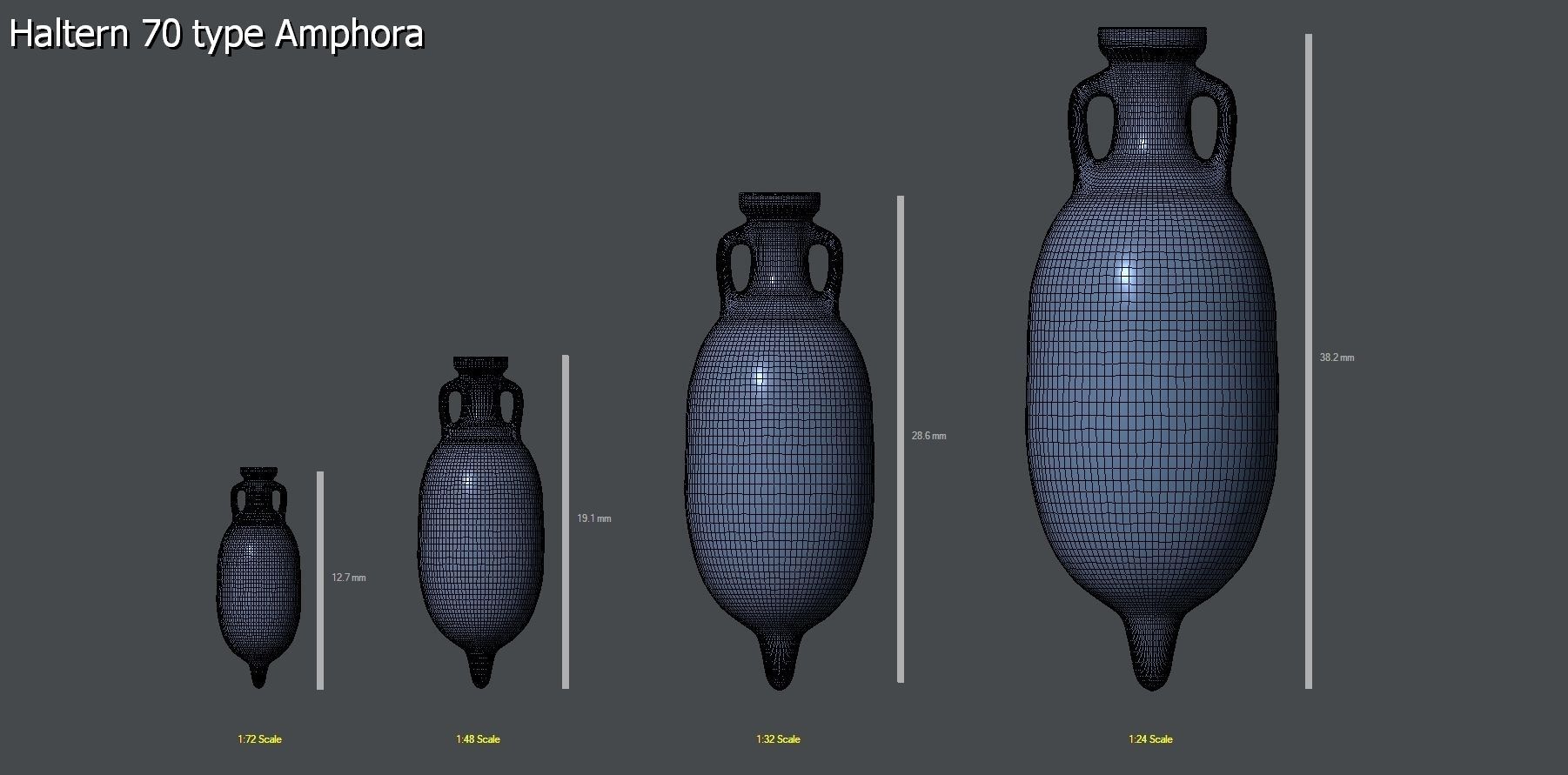 25 Amphoras pack - Personal license 3D print model_56