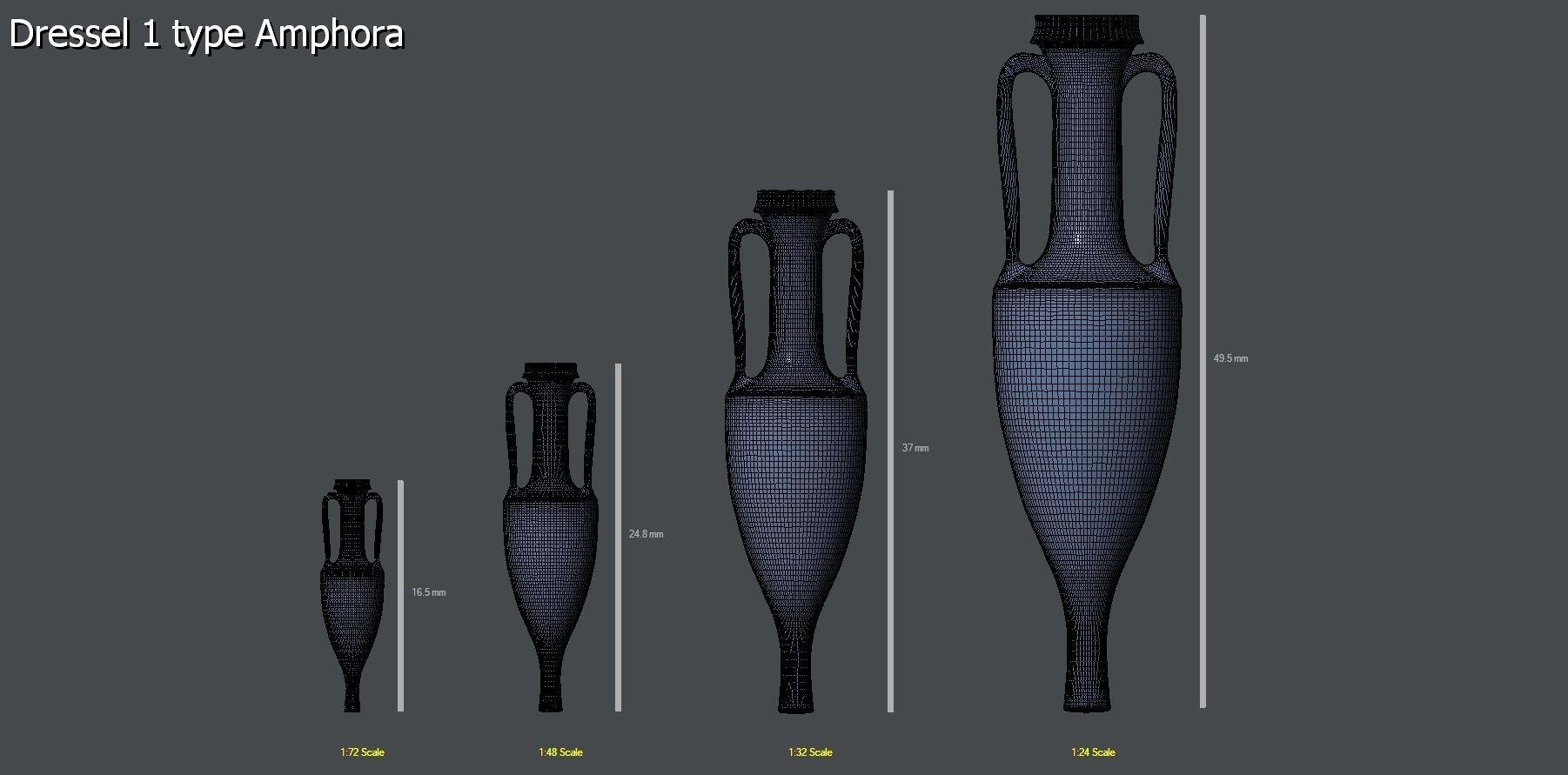 25 Amphoras pack - Personal license 3D print model_23